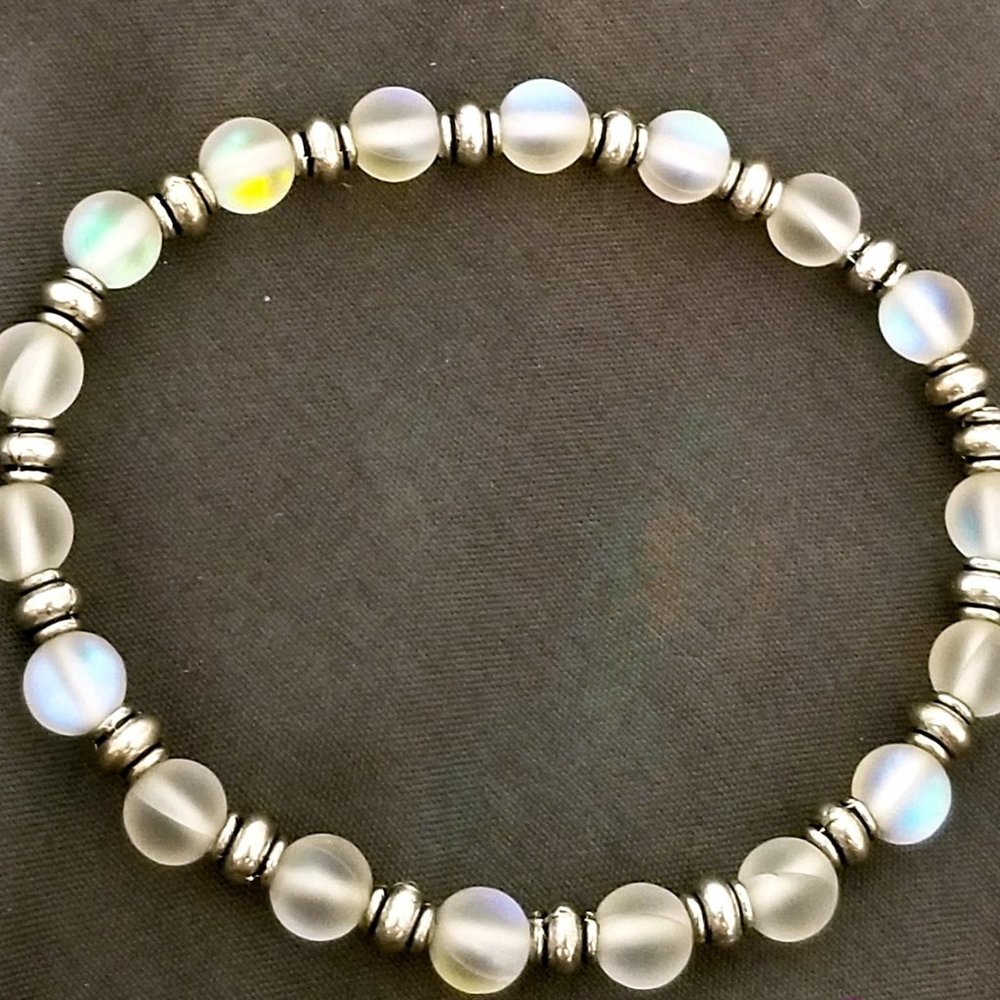 Mermaid Glass Opal Aurora Bracelet Stretch